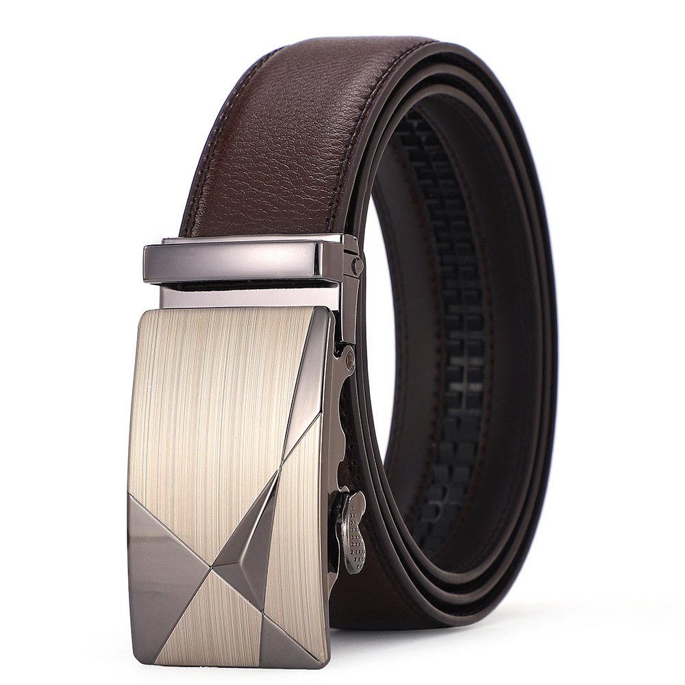 Manufacturer's New Leather Automatic Buckle Premium Cowhide Belt Business Belt Wear-resistant And Durable For Men