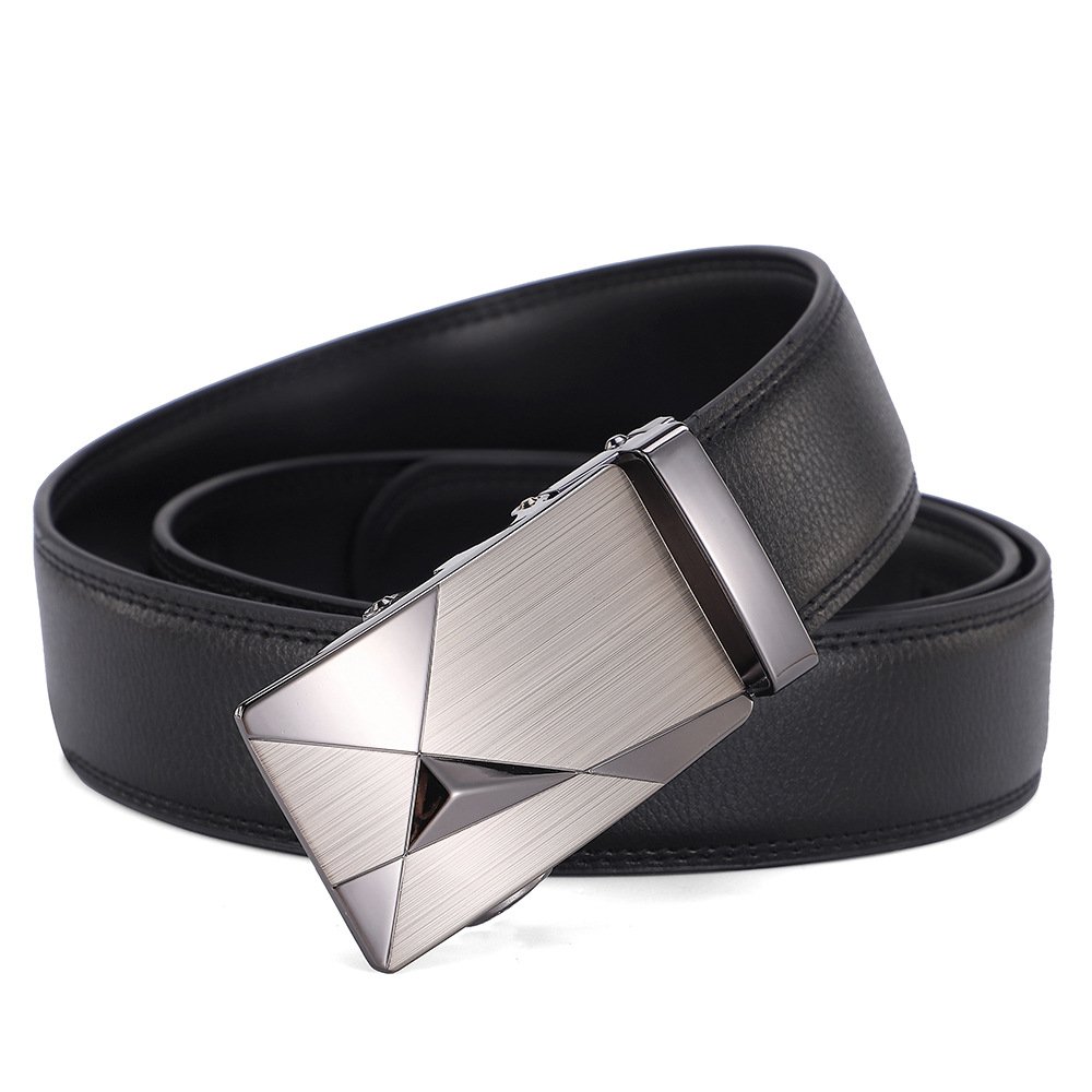 Manufacturer's New Leather Automatic Buckle Premium Cowhide Belt Business Belt Wear-resistant And Durable For Men