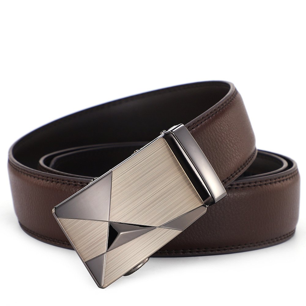 Manufacturer's New Leather Automatic Buckle Premium Cowhide Belt Business Belt Wear-resistant And Durable For Men