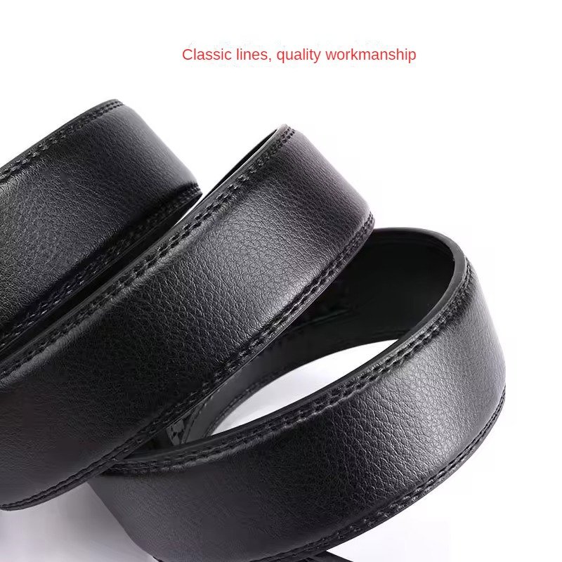 Manufacturer's New Leather Automatic Buckle Premium Cowhide Belt Business Belt Wear-resistant And Durable For Men