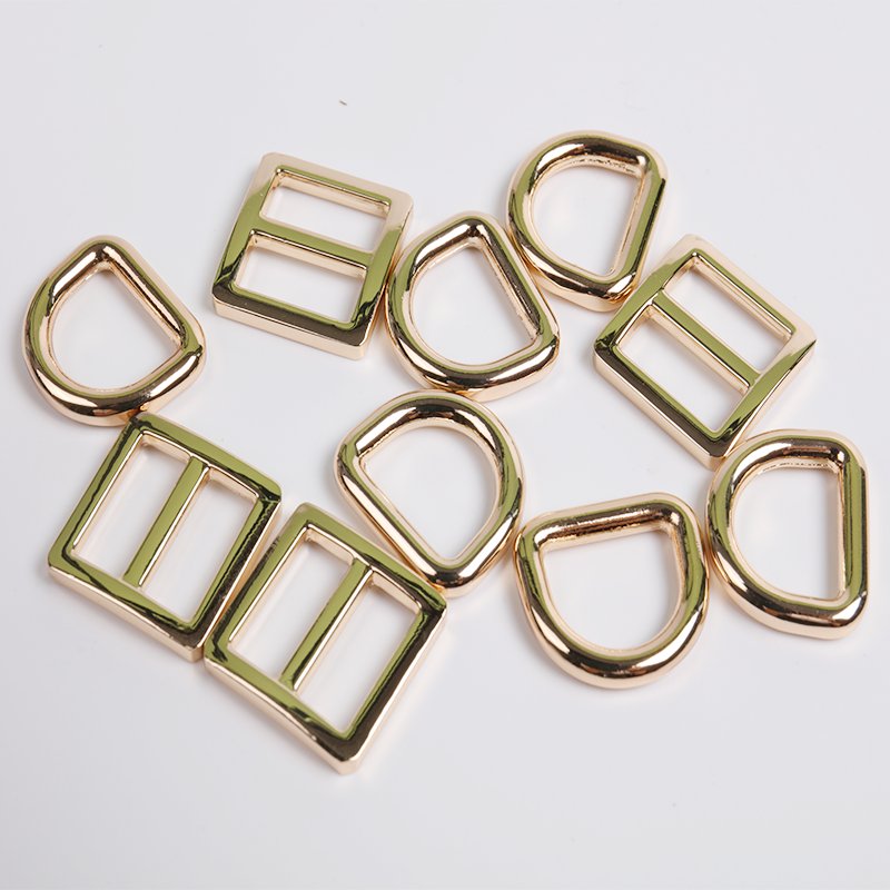 Custom Rose Gold Metal Zinc Alloy Silver Buckle Dog Collar D Rings Quick Side Release Buckle Dog Accessories