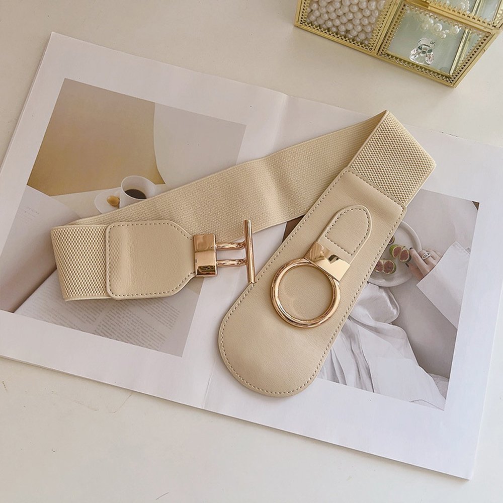 Wholesale Belt Women Gold Buckle Elastic Waist Band Dresses Waistband Plus Size Girls Waistband Waist Seal Belt