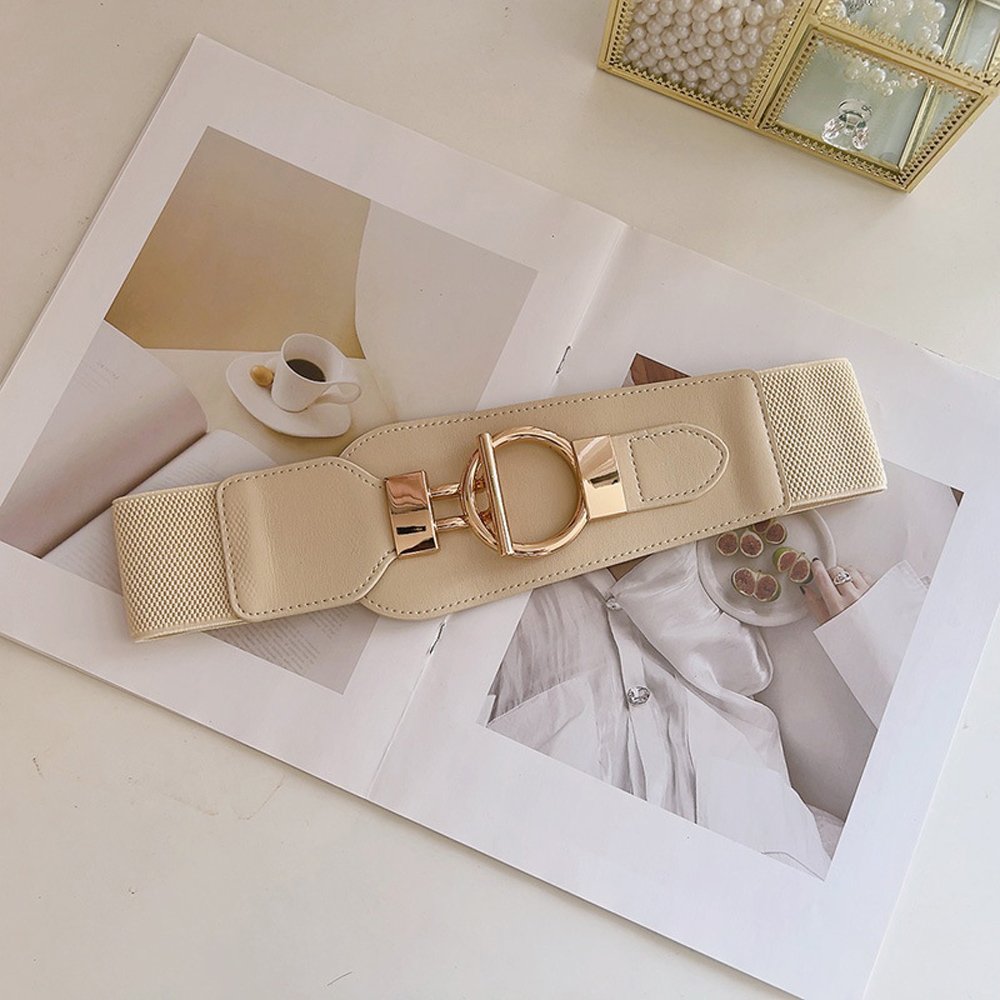 Wholesale Belt Women Gold Buckle Elastic Waist Band Dresses Waistband Plus Size Girls Waistband Waist Seal Belt