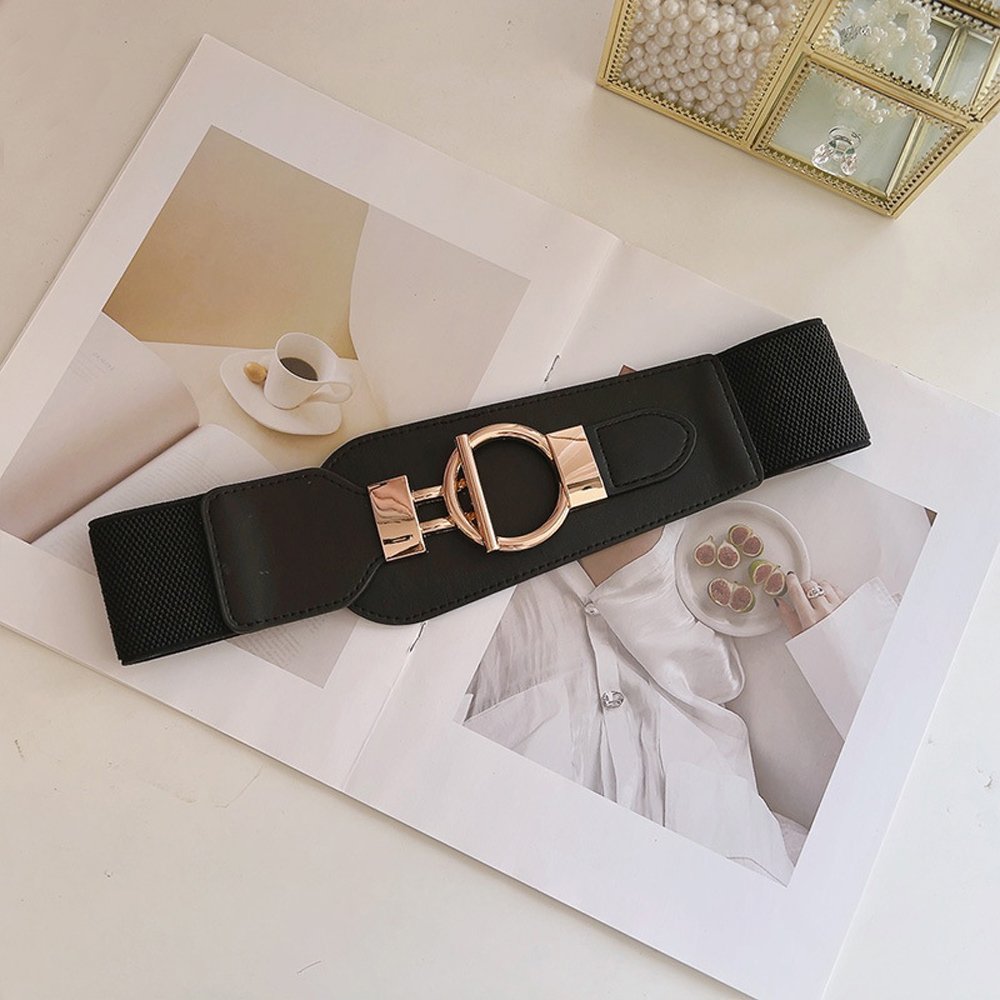 Wholesale Belt Women Gold Buckle Elastic Waist Band Dresses Waistband Plus Size Girls Waistband Waist Seal Belt