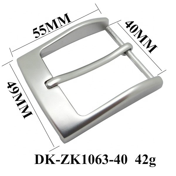 Customized Matte Silver Nickel-Free Finish Heavy Duty Nice Pin Type Zinc Alloy Bulk Single Prong Belt Buckles Wholesale for Men