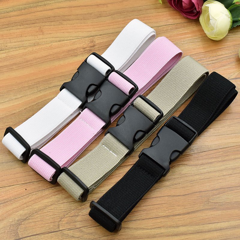 RW 21colour 2.5CM Width Plastic buckle Stretch Belts for Boys and Girls Adjustable Stretch Waist Belt for Pants Children