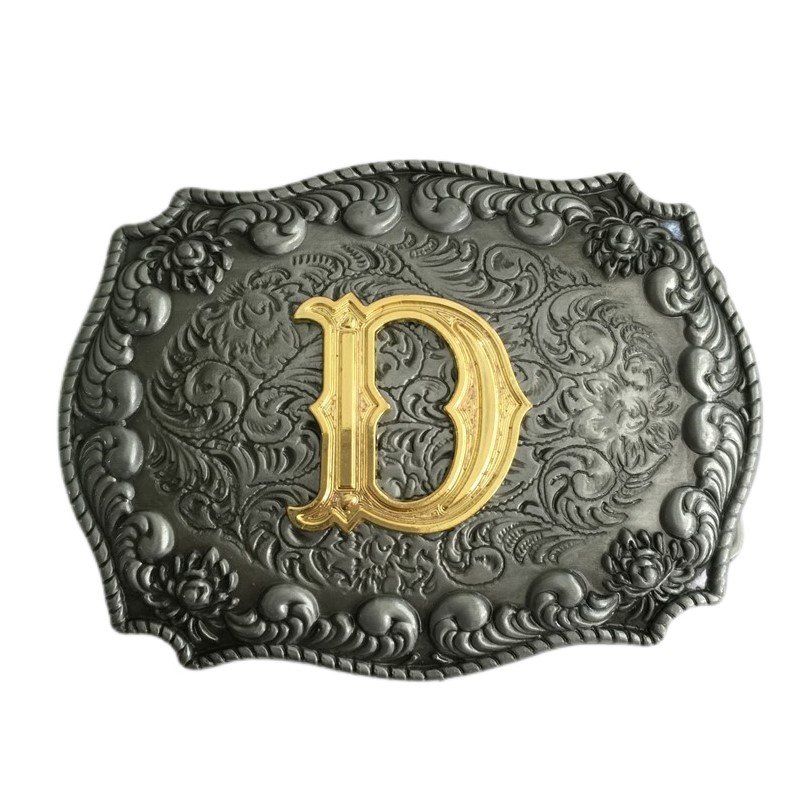 Manufacture Wholesale Custom Metal 35Mm 40mm Western Cowboy Logo Stainless Steel Solid Brass Zinc Alloy Belt Buckle For Men