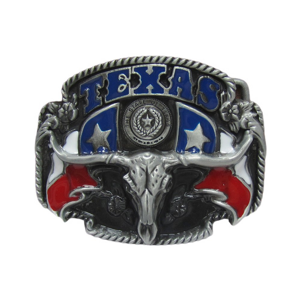 Manufacture Wholesale Custom Metal 35Mm 40mm Western Cowboy Logo Stainless Steel Solid Brass Zinc Alloy Belt Buckle For Men