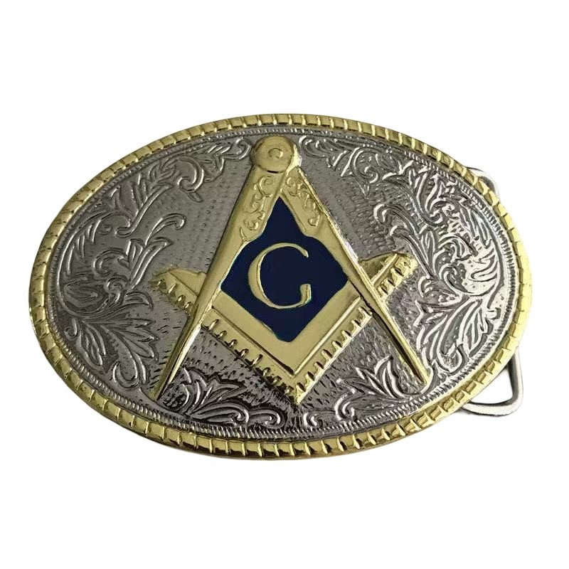 Manufacture Wholesale Custom Metal 35Mm 40mm Western Cowboy Logo Stainless Steel Solid Brass Zinc Alloy Belt Buckle For Men