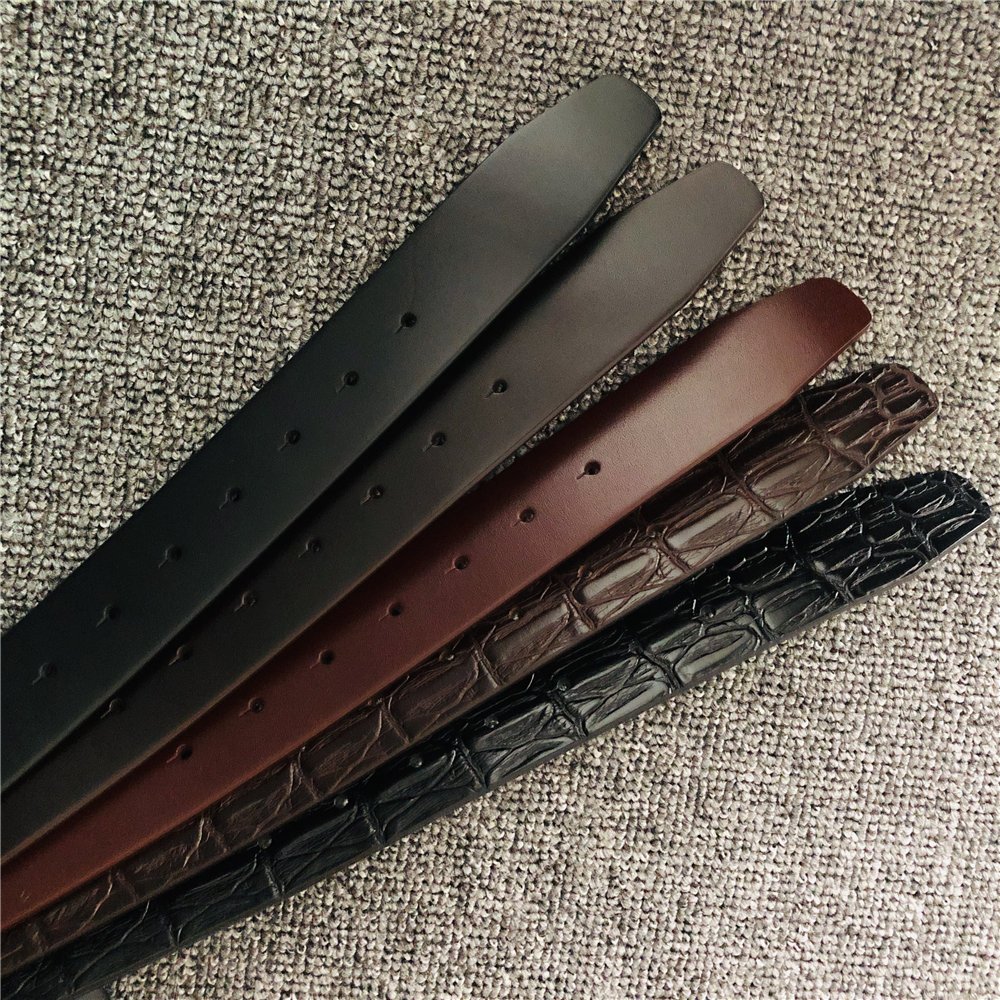 Factory Wholesale 3.8cm Width Fashion Crocodile No Buckle Belts Famous Designer Men Top Genuine Leather Belt Without Buckle