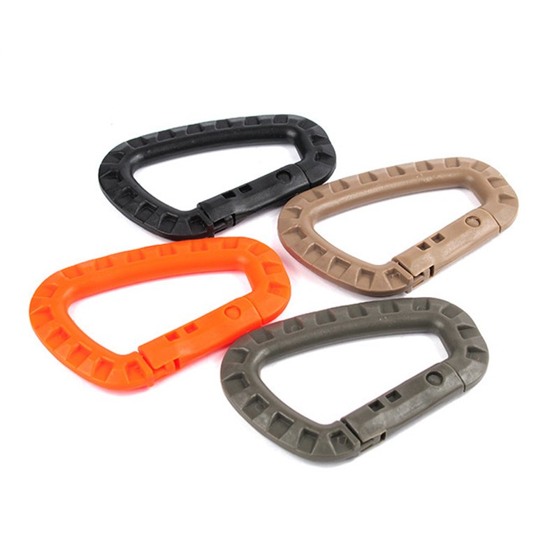 Custom outdoor tactical backpack buckle MOLLE Marching Plastic steel large D buckle multi-functional lightweight belt hook