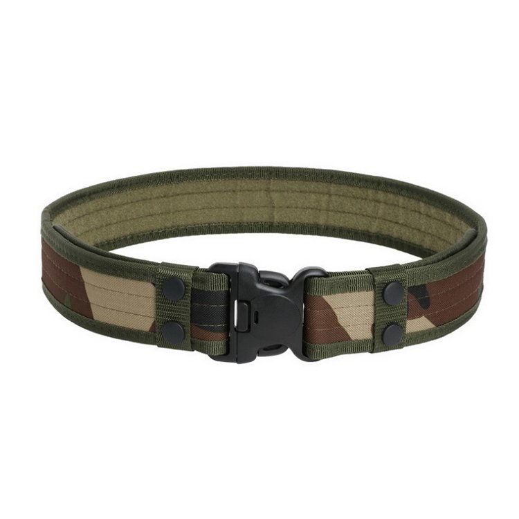 Men's Outdoor Tactical Belt Canvas Fabric Automatic Quick Release Buckle Belt Hunting Hiking Sports camouflage EVA Padding Belt