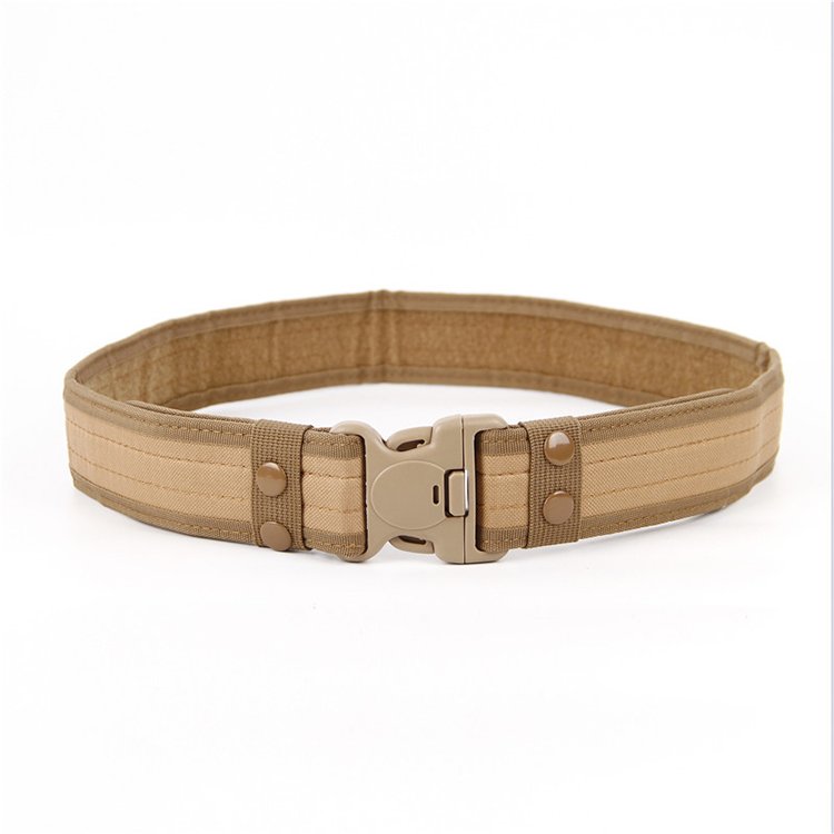 Men's Outdoor Tactical Belt Canvas Fabric Automatic Quick Release Buckle Belt Hunting Hiking Sports camouflage EVA Padding Belt
