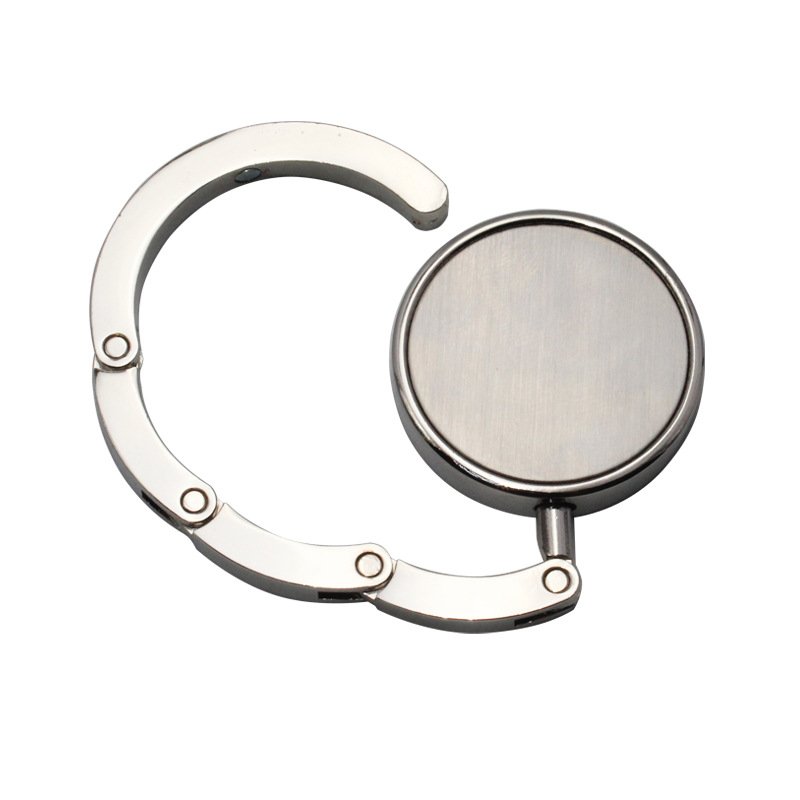 Customized table side hanging bag hook buckle foldable multifunctional suction cup metal bag hook bag hanger