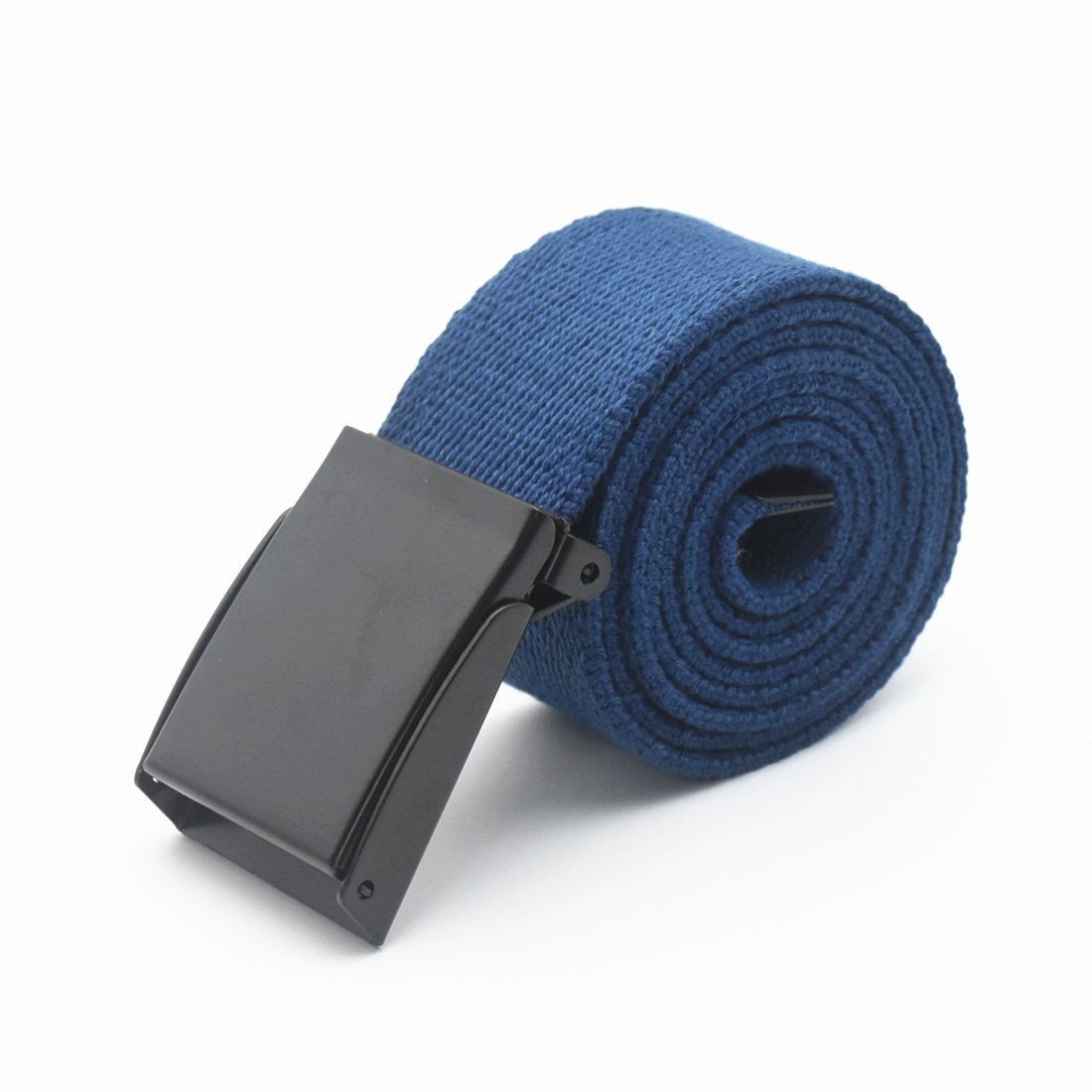 custom logo designer western elastic waist fabric belt with metal buckle for men and women ladies