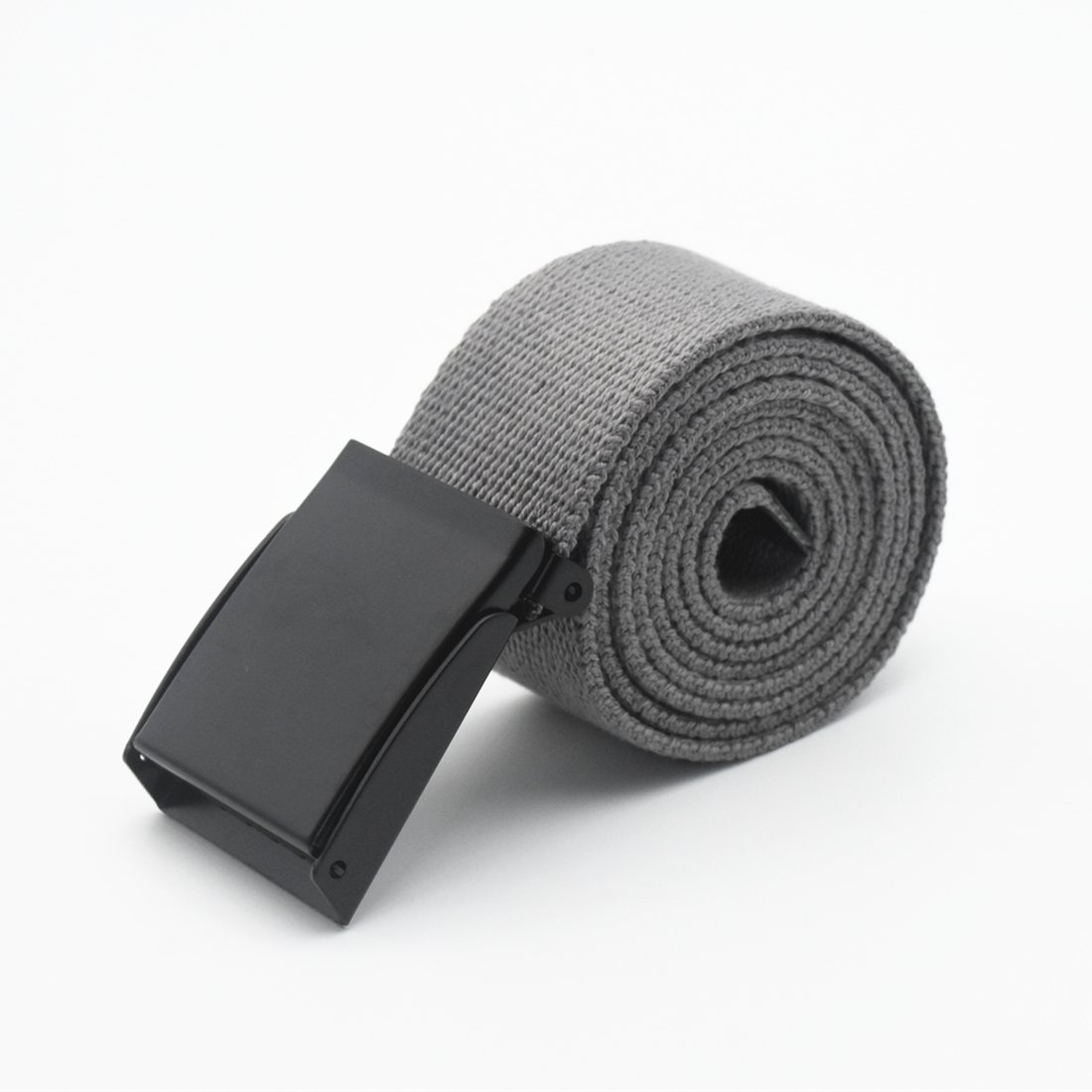 custom logo designer western elastic waist fabric belt with metal buckle for men and women ladies