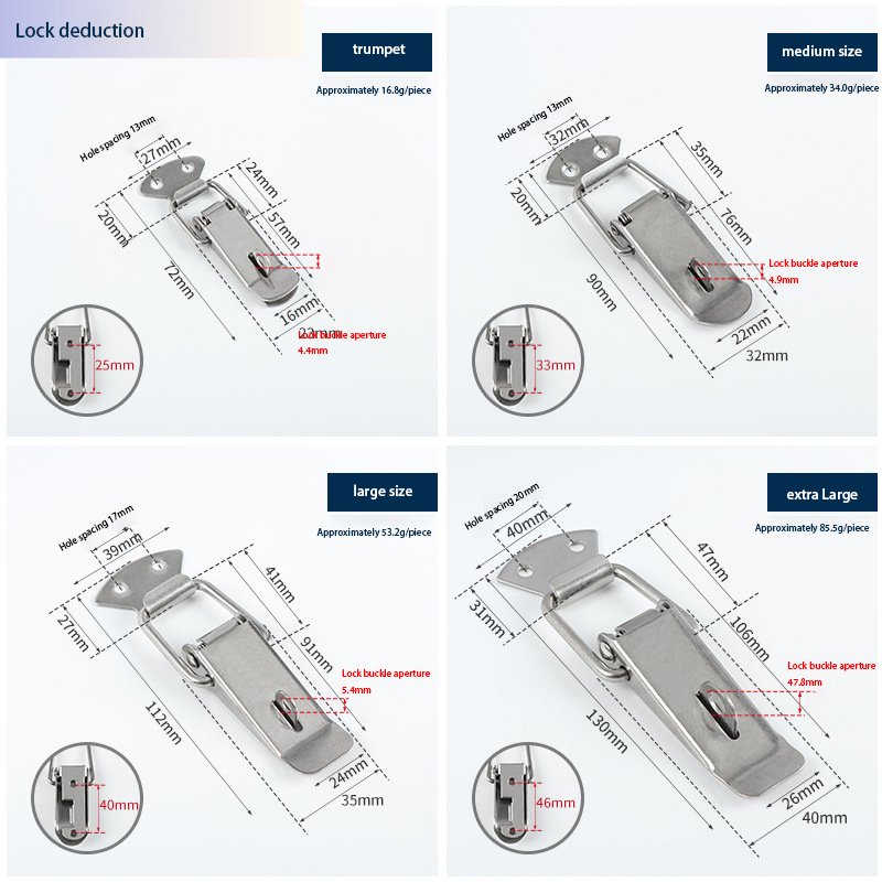 Metal Hardware Connection Small Lock Box Buckle Bag Part Accessories Bag Buckle