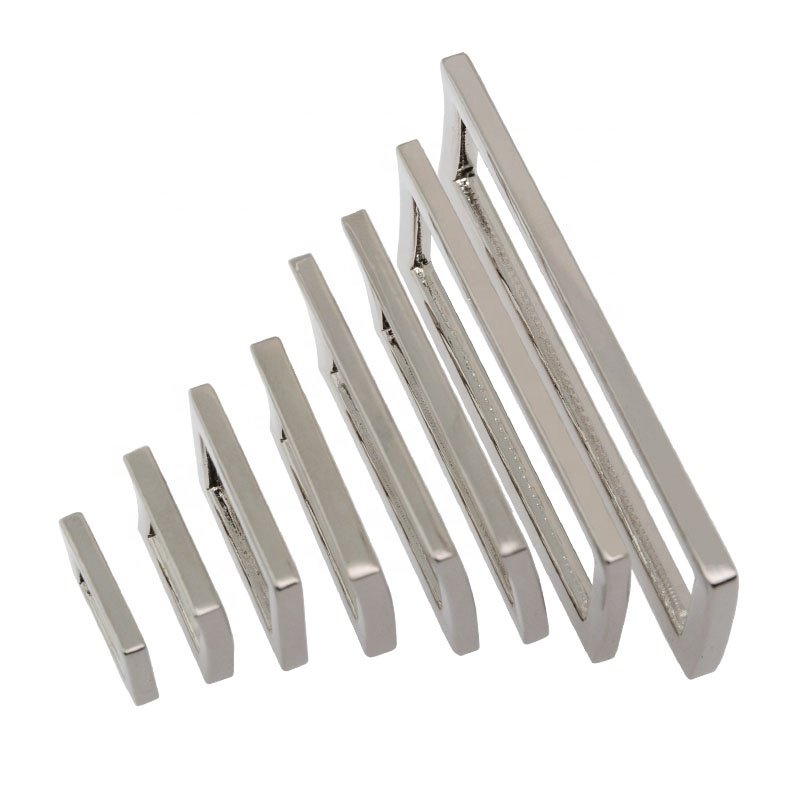 Wholesale multiple sizes metal square ring high quality Zinc Alloy square adjuster buckle Fashion rectangle ring for handbag