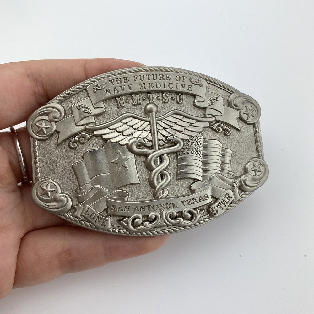 Design Your Own Private Silver Plating Custom Letter Logo Metal Brand Name Plate Belt Buckles