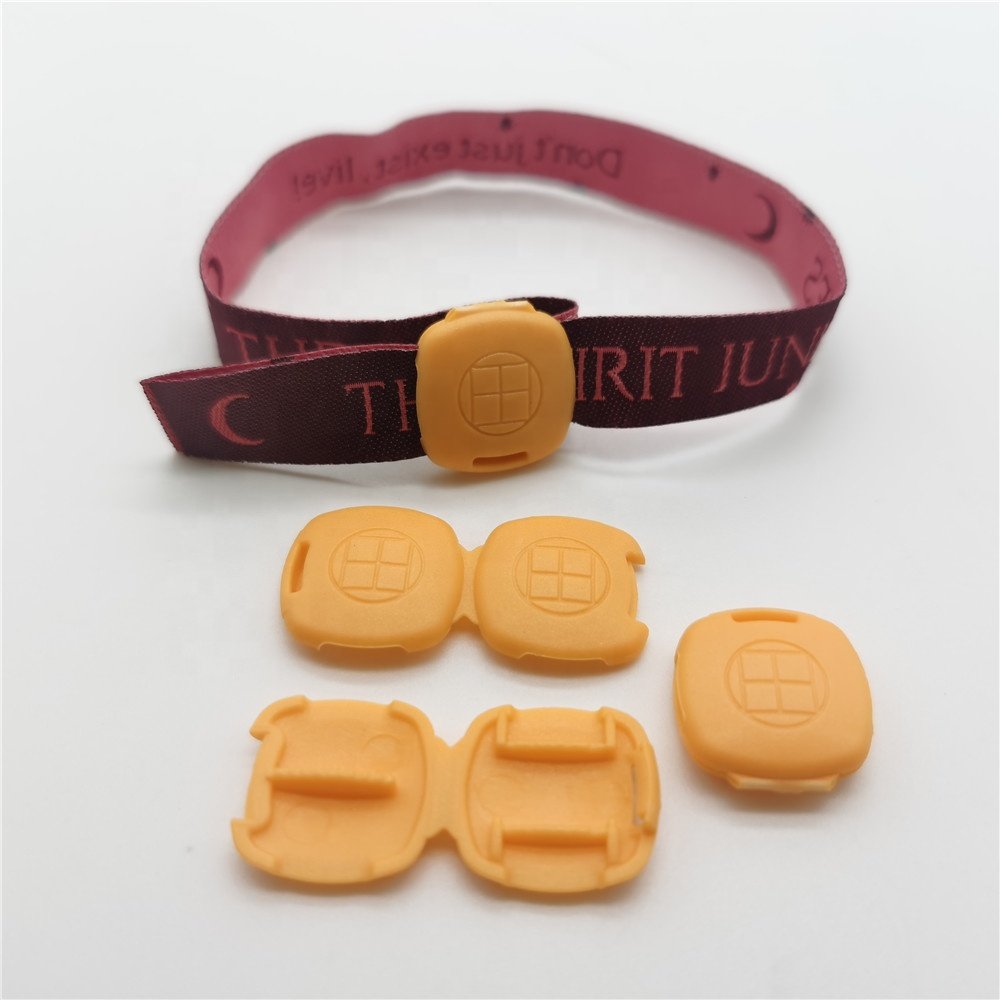 Adjustment Anti Slip Earloop Buckles Plastic Toggle Cord Stopper Lock Wristband ribbon lock