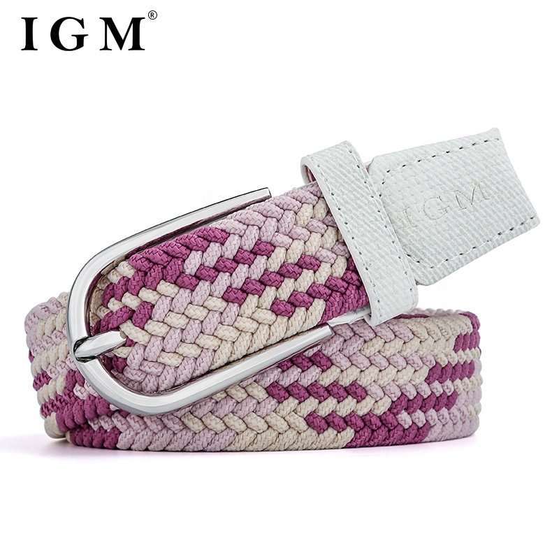 IGM adjustable length nylon web belt canvas webbing belt with pin buckle