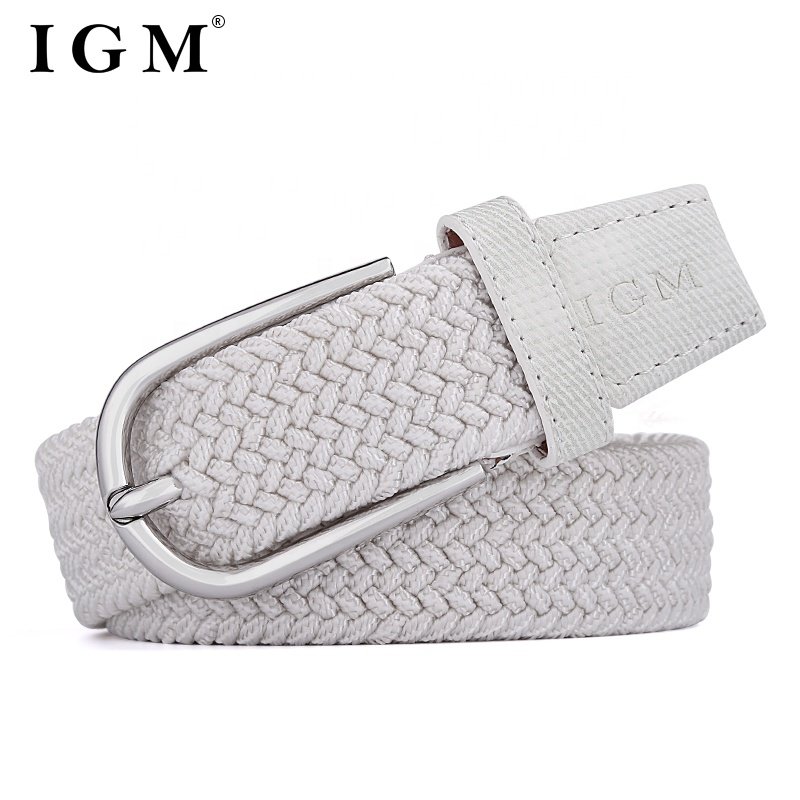 IGM adjustable length nylon web belt canvas webbing belt with pin buckle