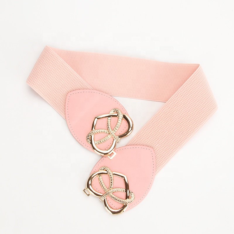 Factory Buckle Women Belts Elastic Ladies Fashion Wide Fancy Belts for Dress