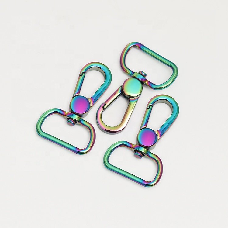 Wholesale metal dog collars in bulk custom leash swivel rainbow snap hook buckle metal collar set dog hook