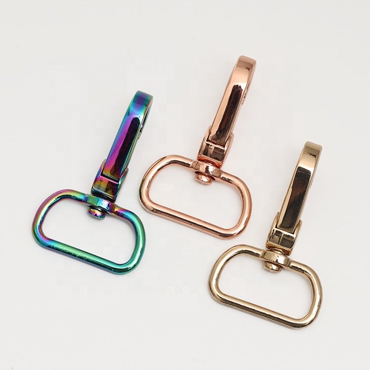 Wholesale metal dog collars in bulk custom leash swivel rainbow snap hook buckle metal collar set dog hook