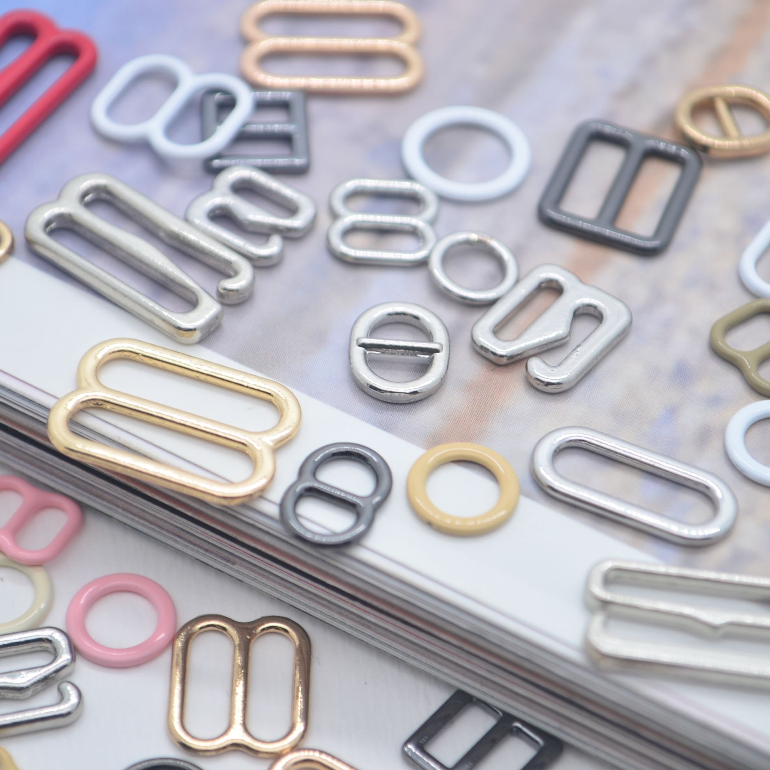 Alloy Bra Adjuster Swimsuit Coherer Ring and Slider Bra Hook and Eye Swimwear Clasp Underwear Accessories Buckle