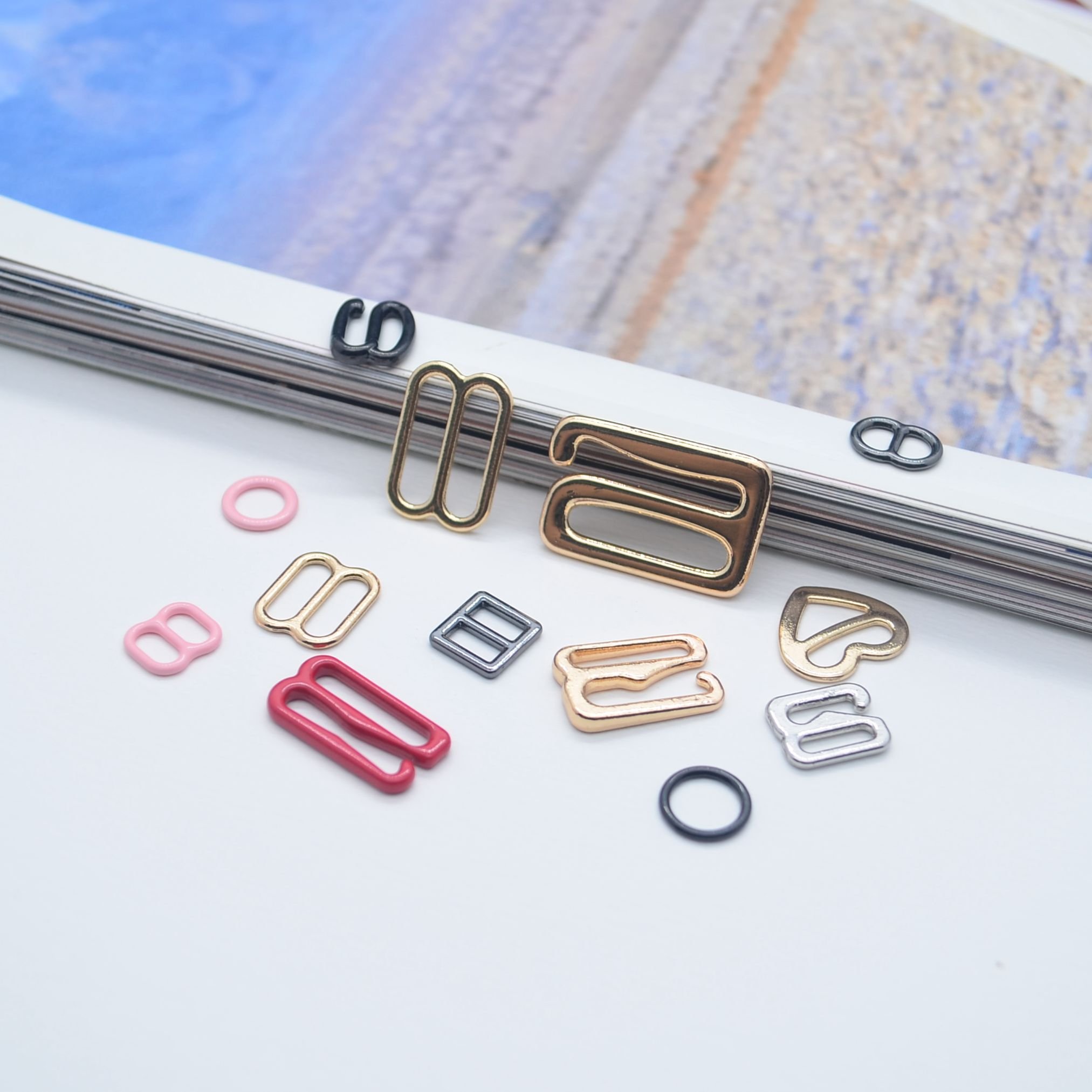 Alloy Bra Adjuster Swimsuit Coherer Ring and Slider Bra Hook and Eye Swimwear Clasp Underwear Accessories Buckle