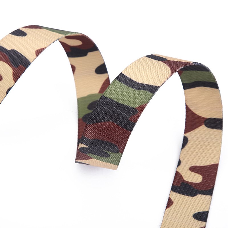 New Camouflage Canvas Belt With Plastic Buckle Men Outdoor Tactical Belt Nylon Belt