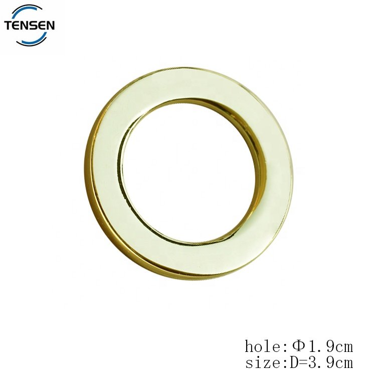 Wholesale blank flat o ring hardware light gold keyring round rings o buckle for bag chain tags