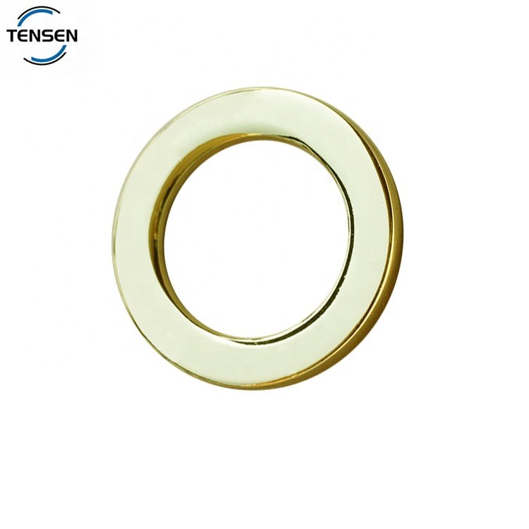 Wholesale blank flat o ring hardware light gold keyring round rings o buckle for bag chain tags