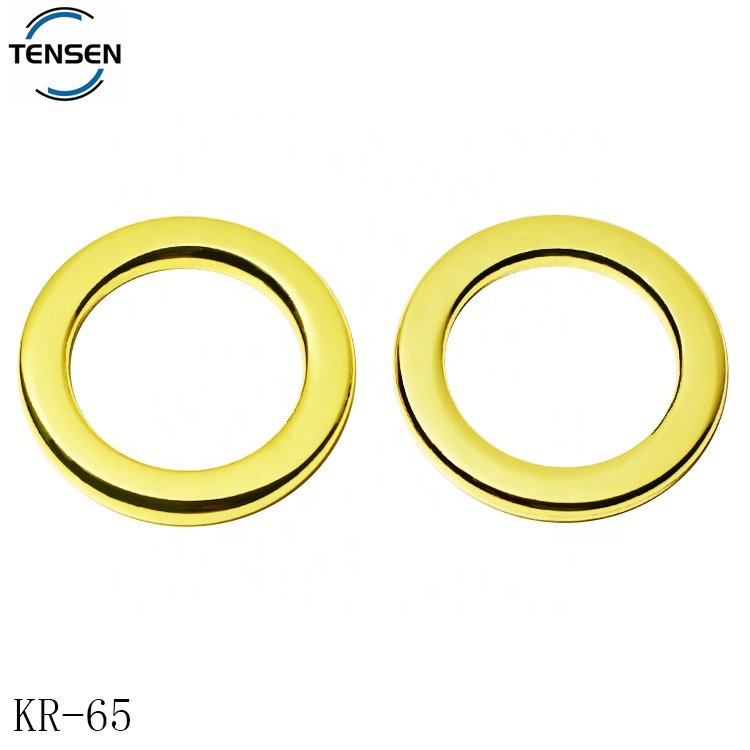 Wholesale blank flat o ring hardware light gold keyring round rings o buckle for bag chain tags