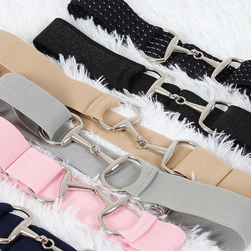 Ladies D Ring Buckle Belts with Flexible fabric fit all size Horse Riding Bit Belts