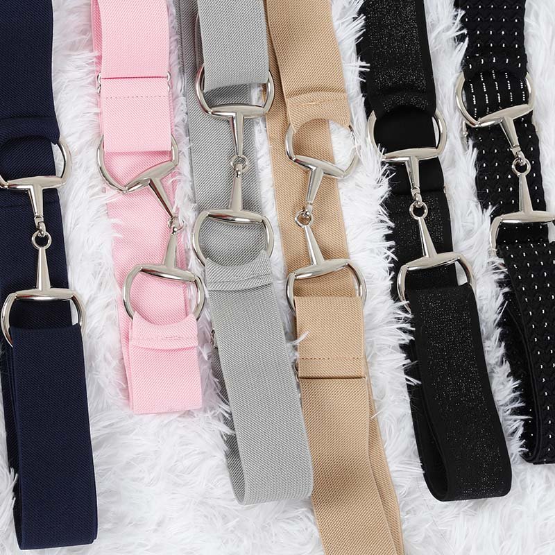 Ladies D Ring Buckle Belts with Flexible fabric fit all size Horse Riding Bit Belts