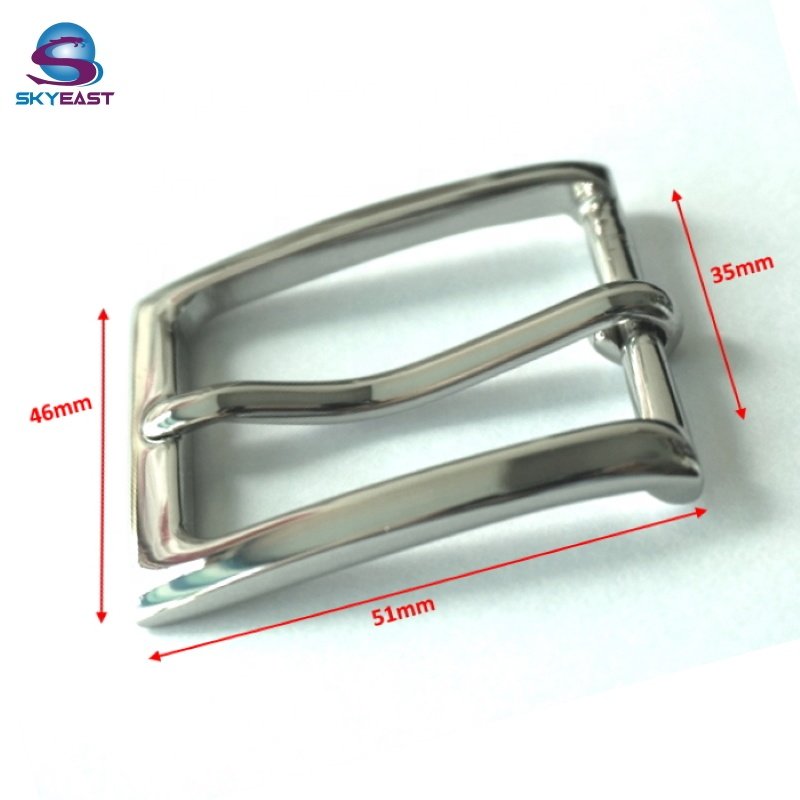 Long life High quality Wholesale High Polished and Shiny Nickel Solid Brass Pin Belt Buckles