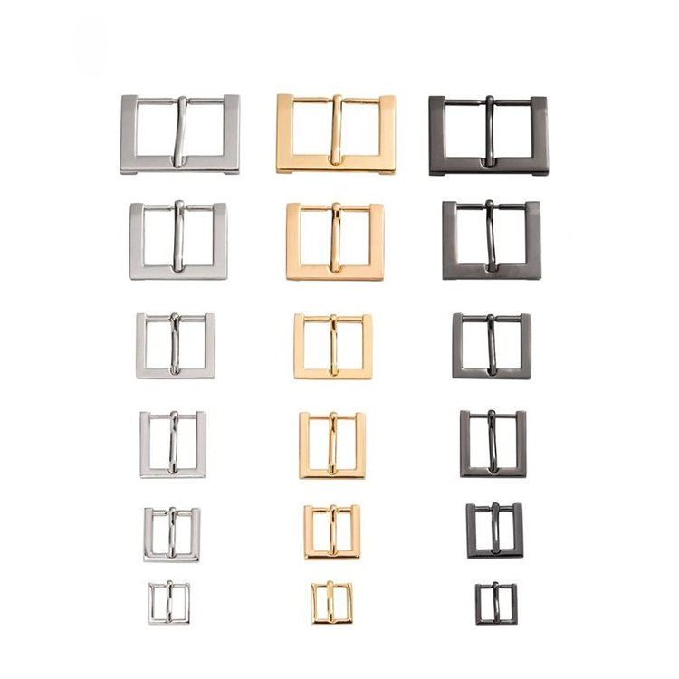 Wholesale cheap price bag accessories leather hardware metal square belt buckles strap adjustable buckle