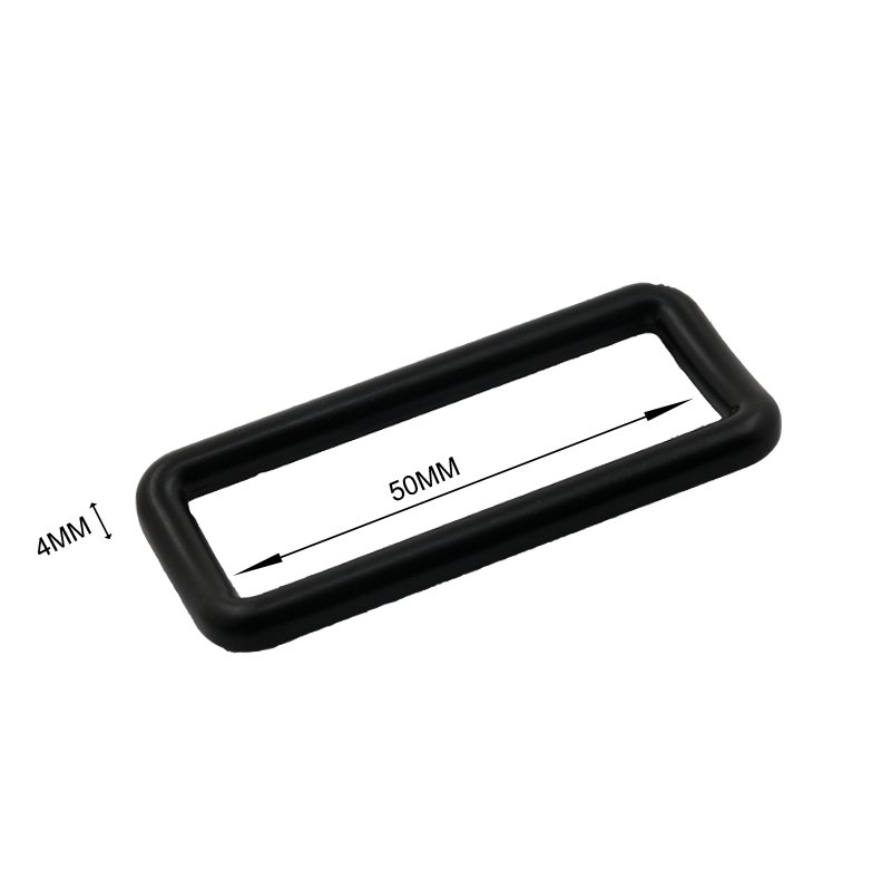 High quality bag webbing buckle black 50mm metal double bar adjustable zinc strap buckle for backpack