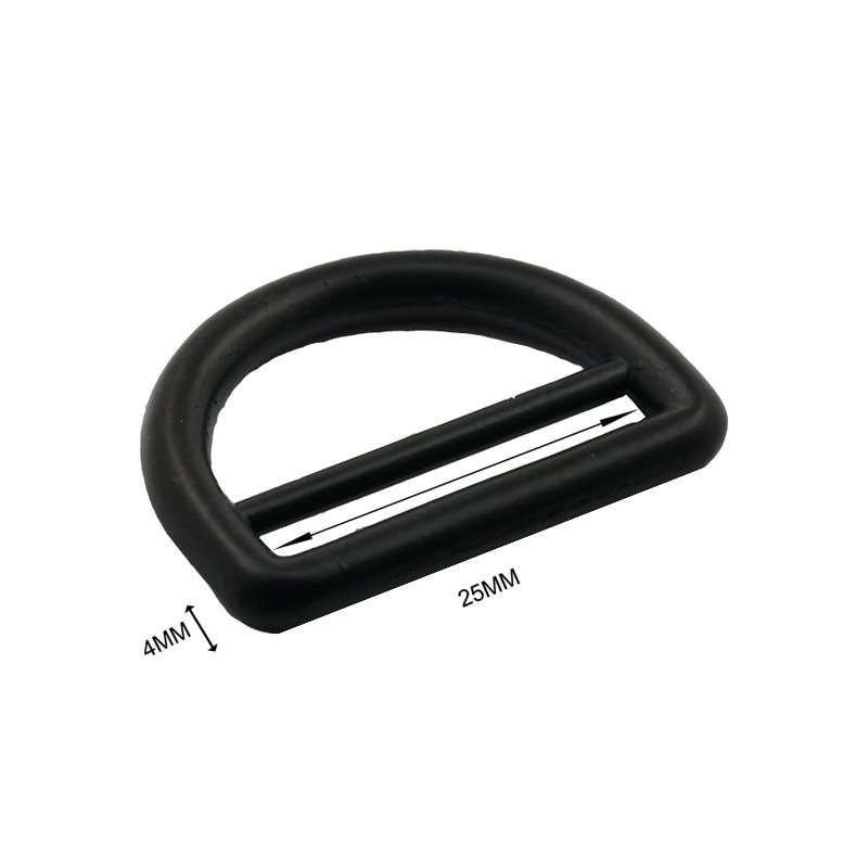 High quality bag webbing buckle black 50mm metal double bar adjustable zinc strap buckle for backpack