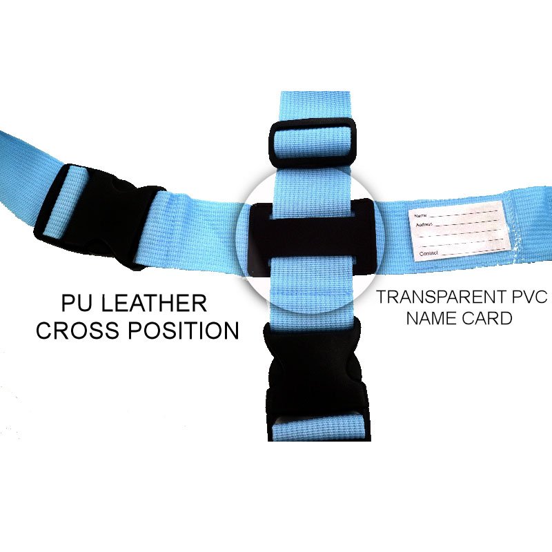 Adjustable Luggage Strap Travel Suitcase Baggage Packing Belt Long Cross Straps Custom Suitcase Belt Plastic Belt Buckle GC-1819