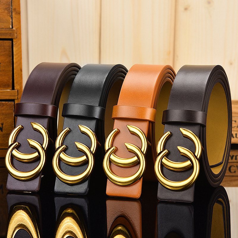 LYT333 Women Belt Fashion Waist Belt PU Leather Metal Buckle Belts Ladies Dress Jeans Wild Waistband