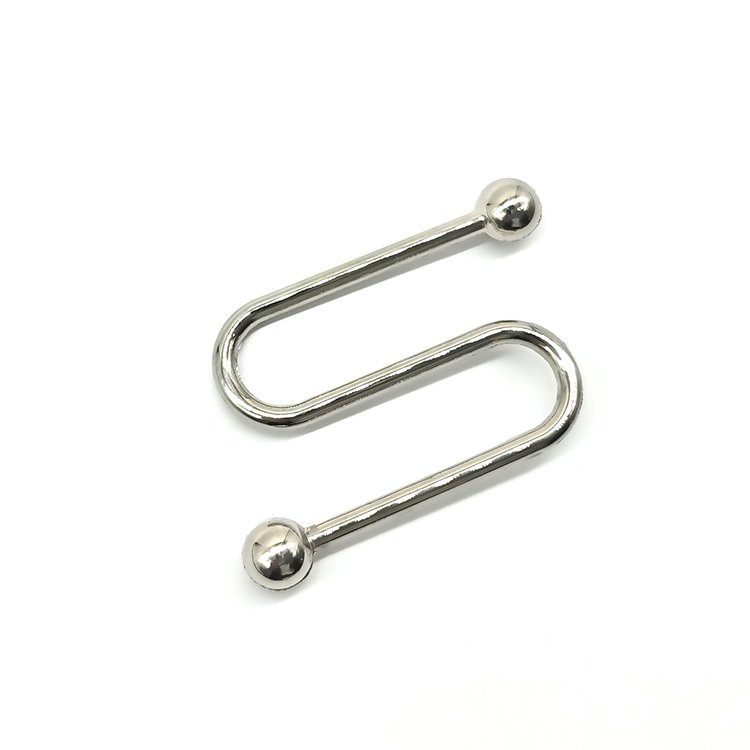 Wholesale Fashion Reusable Swimwear Metal Accessories Hardware U Shaped Buckle For Bikini Swimwear S Connector