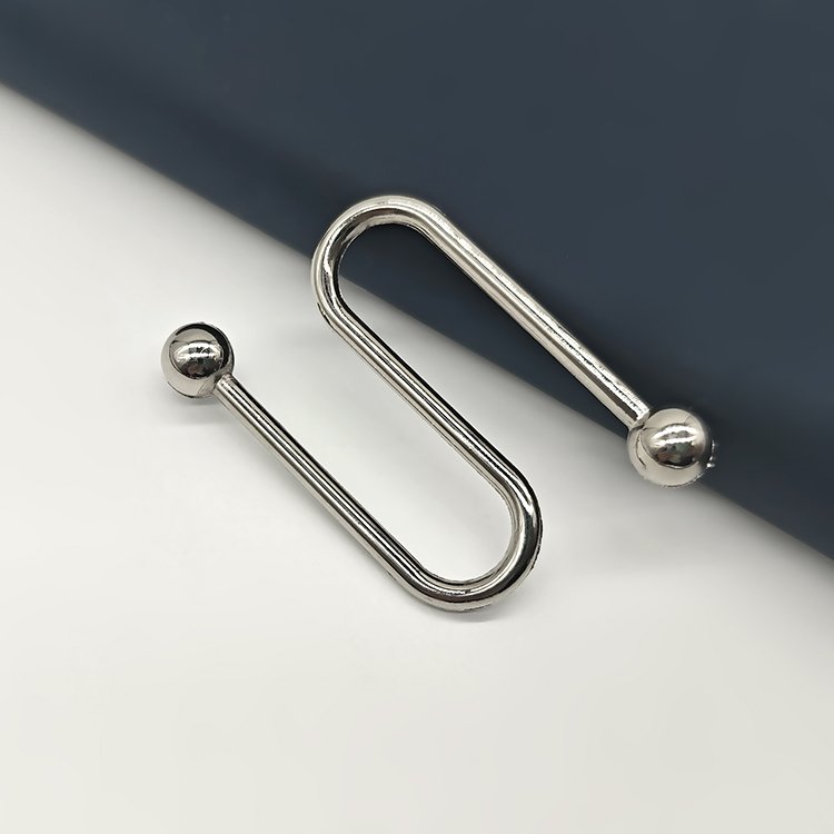 Wholesale Fashion Reusable Swimwear Metal Accessories Hardware U Shaped Buckle For Bikini Swimwear S Connector