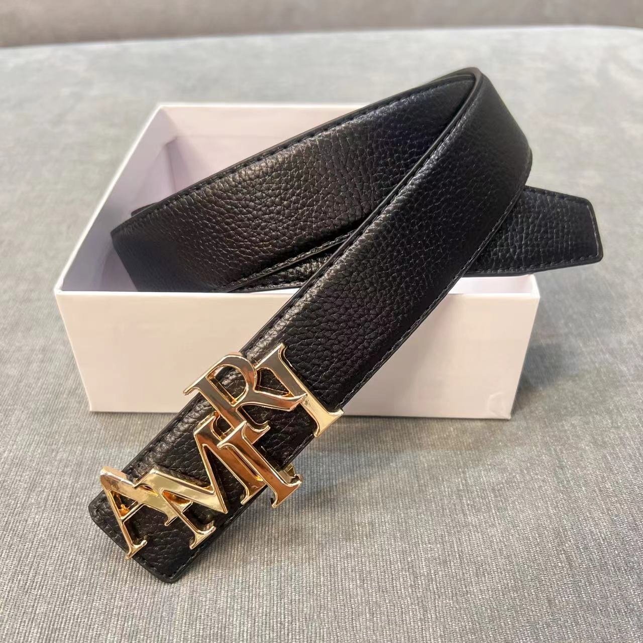Wholesale (3.8cm wide 100-125cm long+Designer box) belt buckle Designer brand custom leather belts for men