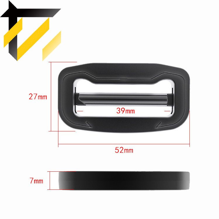 Heavy tactical leather bag belt accessories slide buckle
