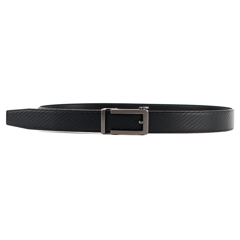 Men Automatic Buckle Genuine Leather Belt Simple Fashion Adjustable Genuine Leather Belt Customizable Logo Men Belt