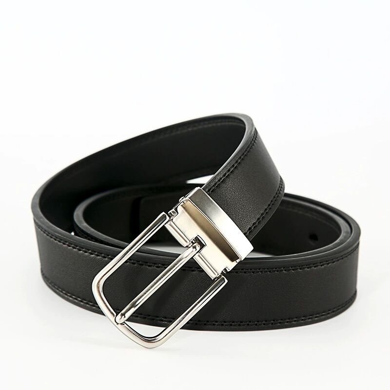Men's genuine leather belt pin buckle Business casual belt cowhide belt, simple fashion waistband