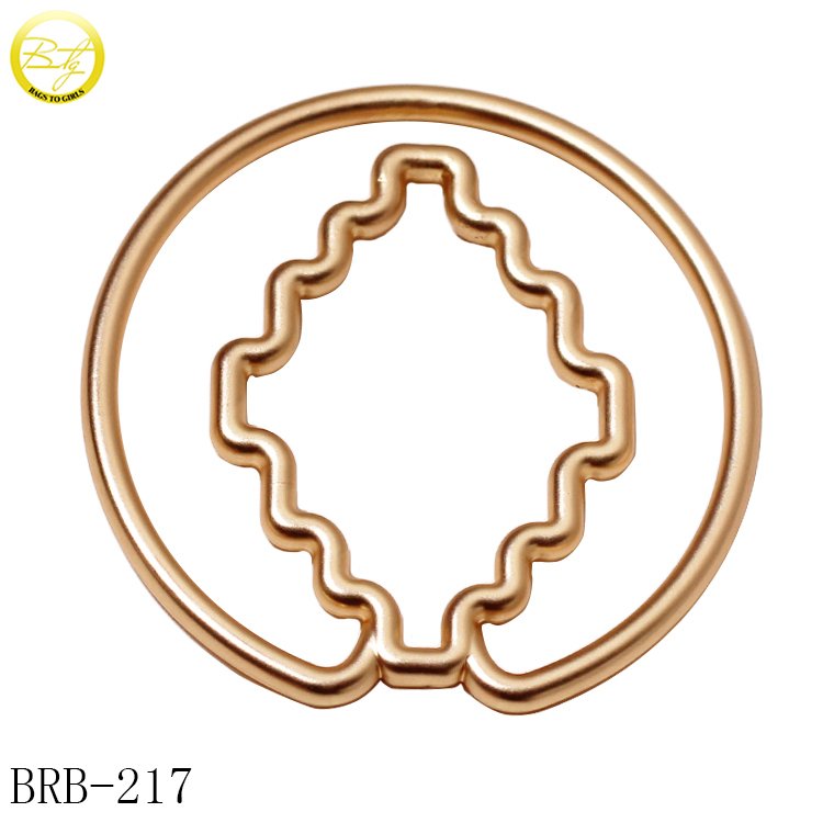 Fashion underwear gold ring hardware custom irregular shape bikini buckle adjuster metal slider connector accessory for bra
